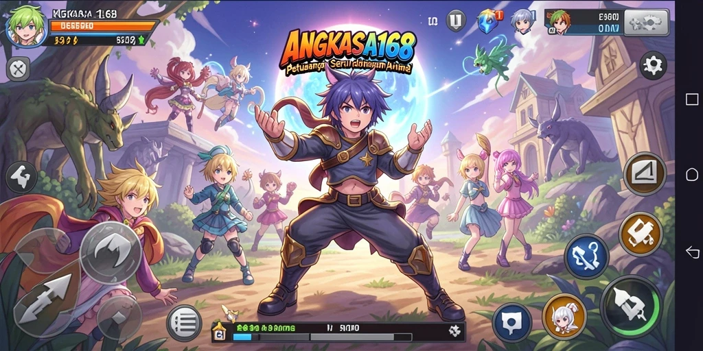 Screenshot menampilkan aksi seru dalam nggame Anime ANGKASA168.