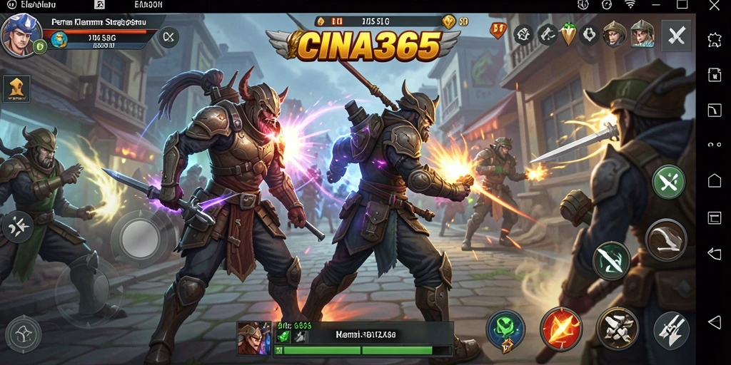 Tampilan menarik dari gameplay strategi CINA365.