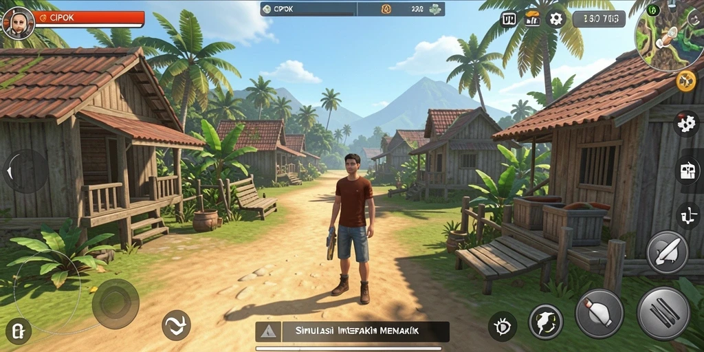 Tangkapan layar utama menampilkan gameplay interaktif CIPOK.