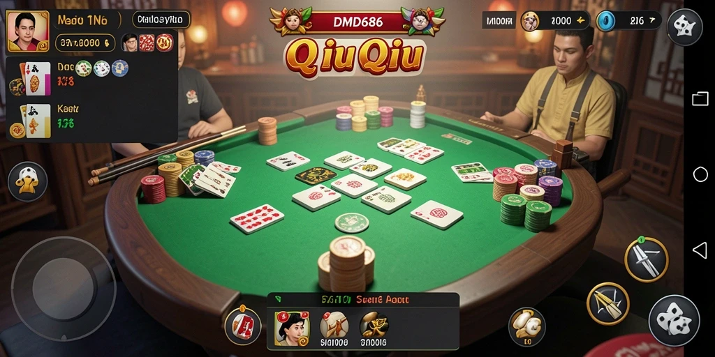 Tampilan gameplay seru QiuQiu di DMD686.