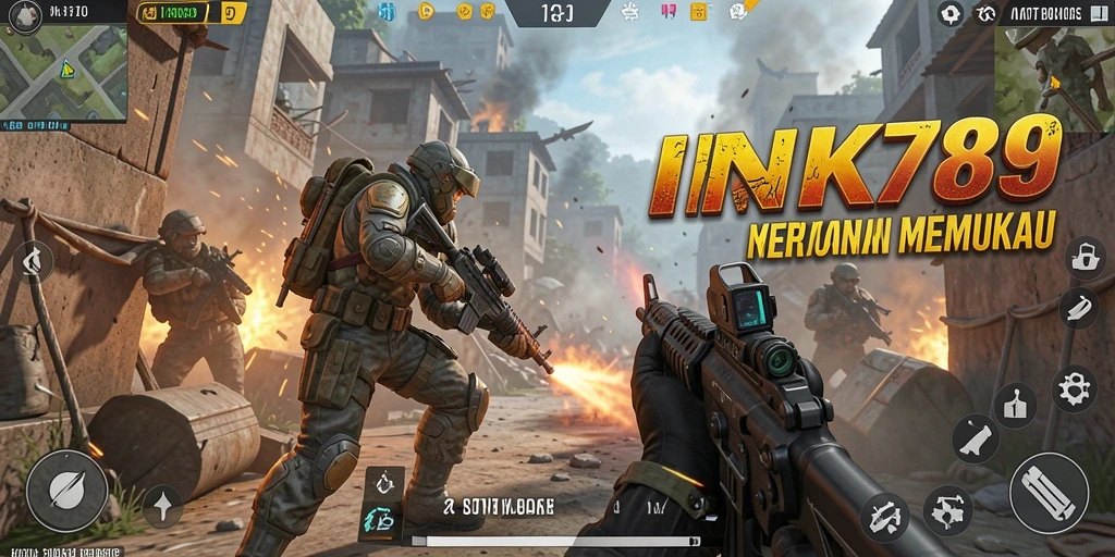 Gameplay seru INK789 dengan pertarungan FPS yang intens.