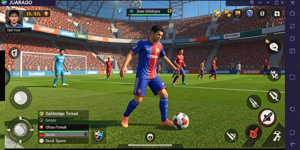 Screenshot gameplay JUARAGO menampilkan aksi seru olahraga.