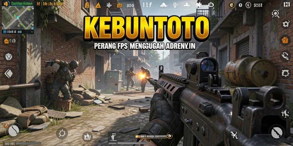 Gameplay KEBUNTOTO yang menegangkan dengan aksi tembak-menembak intens.