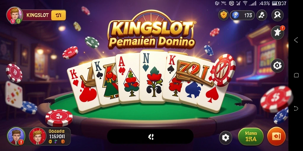 Screenshot utama KINGSLOT menampilkan gameplay seru permainan Domino.