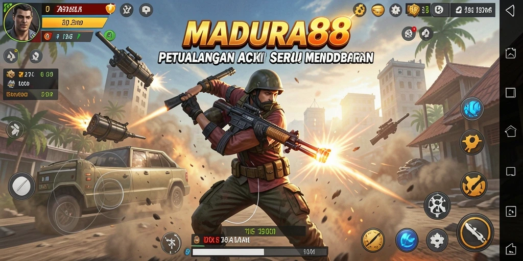 Tampilan gameplay seru dalam MADURA88 dengan aksi mendebarkan.