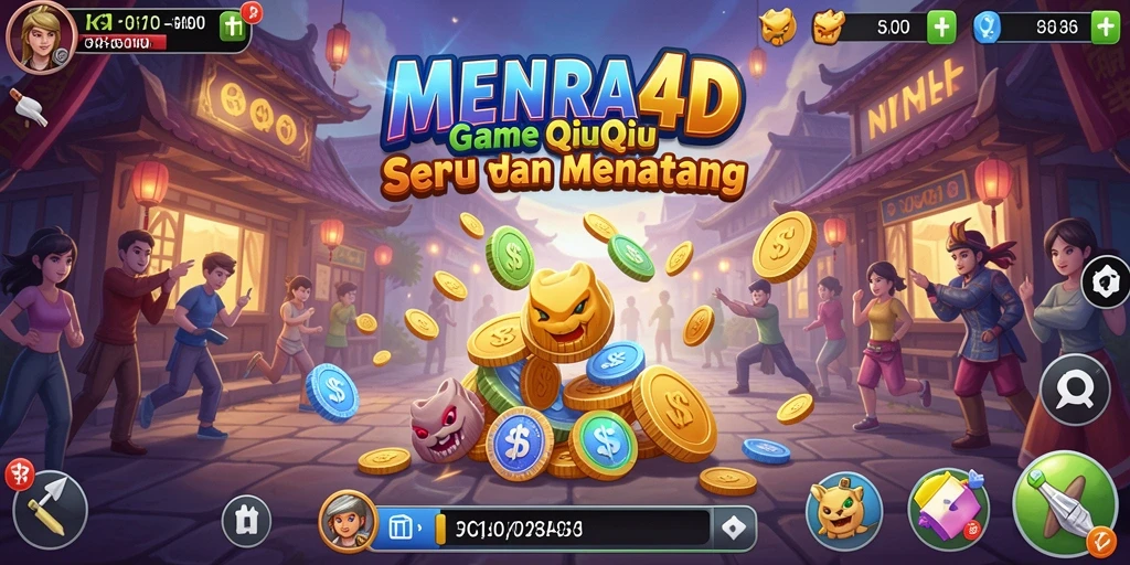 Screenshot gameplay <strong>MENARA4D</strong> menampilkan serunya permainan QiuQiu.