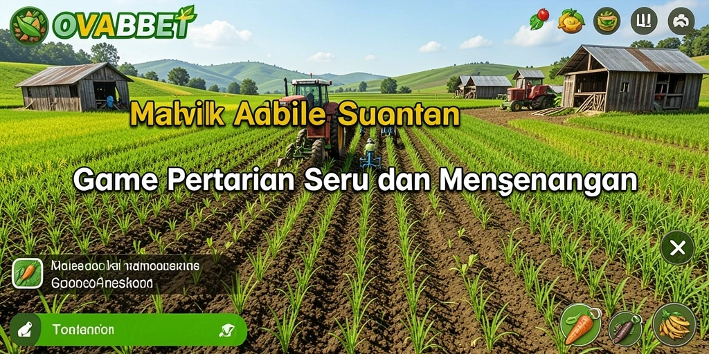 Tampilan menarik dari gameplay pertanian di OVABET.