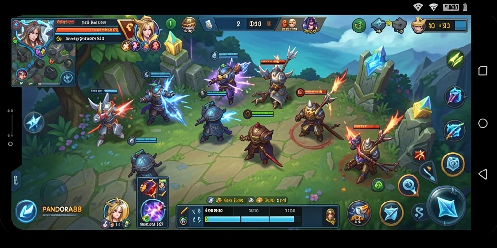 Screenshot PANDORA88 menampilkan grafis memukau dan gameplay SLG yang dinamis.