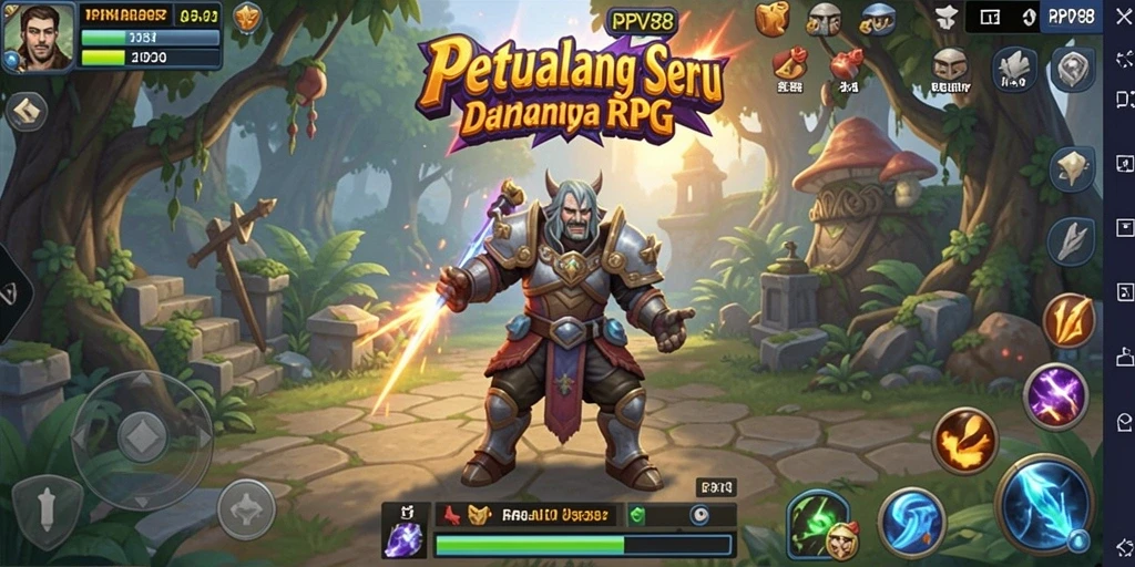Gameplay RPG seru dengan karakter unik dan pertarungan menegangkan.
