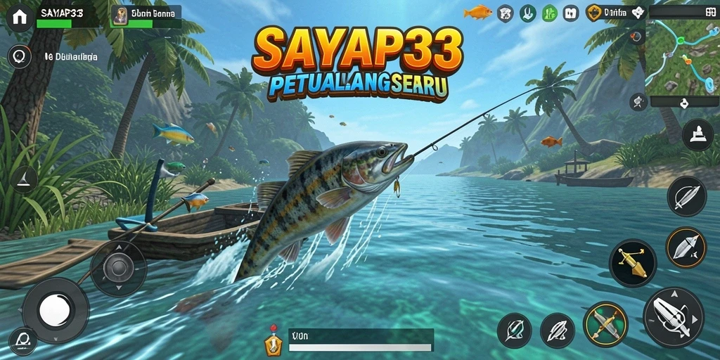 Tampilan mendebarkan dari gameplay memancing di SAYAP33.