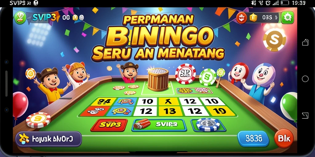 Tampilan menarik dari gameplay Bingo di SVIP3.