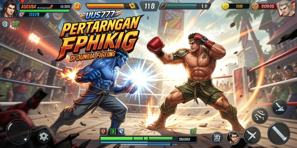 Screenshot gameplay menunjukkan pertempuran seru antar karakter UUS777.